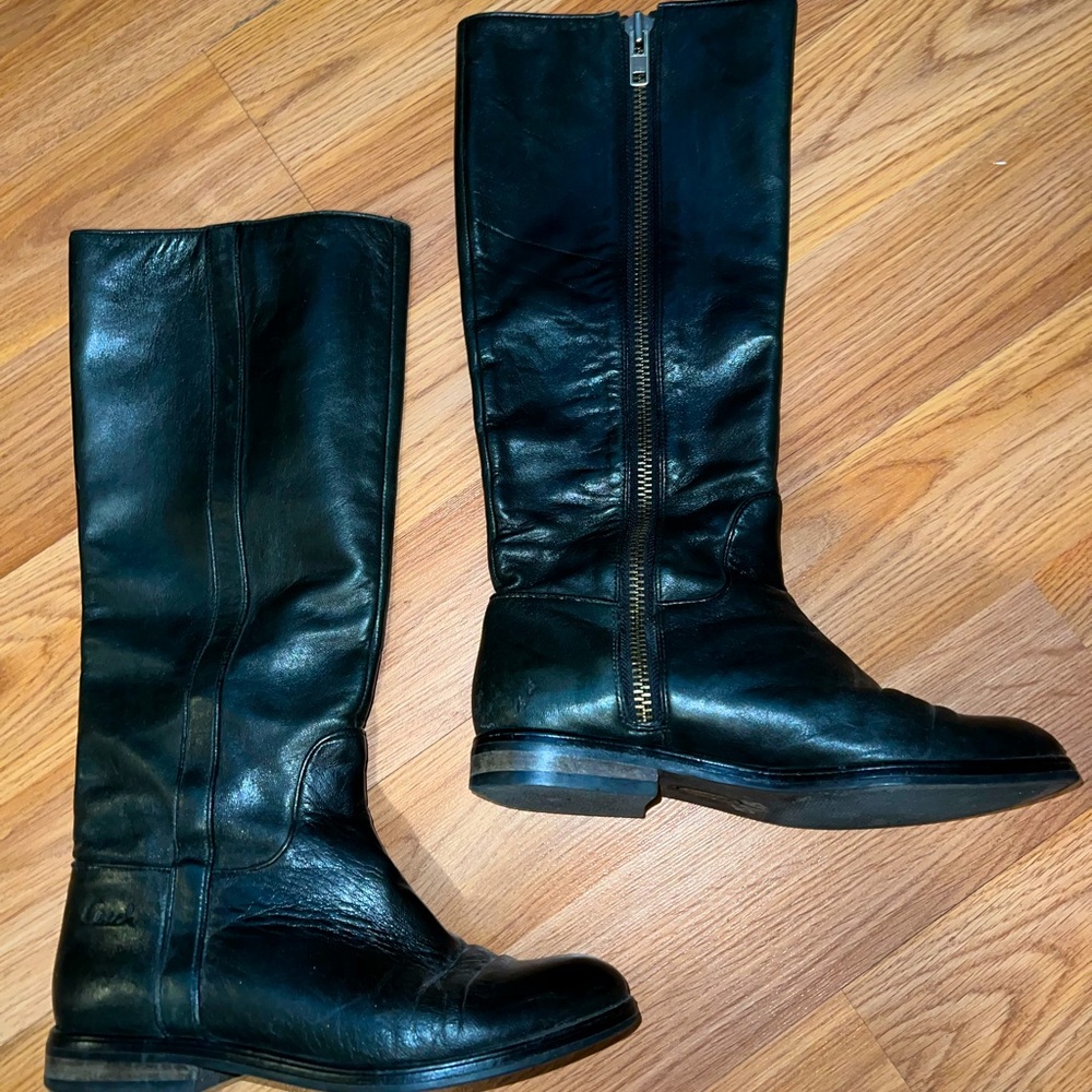 Coach leather boots